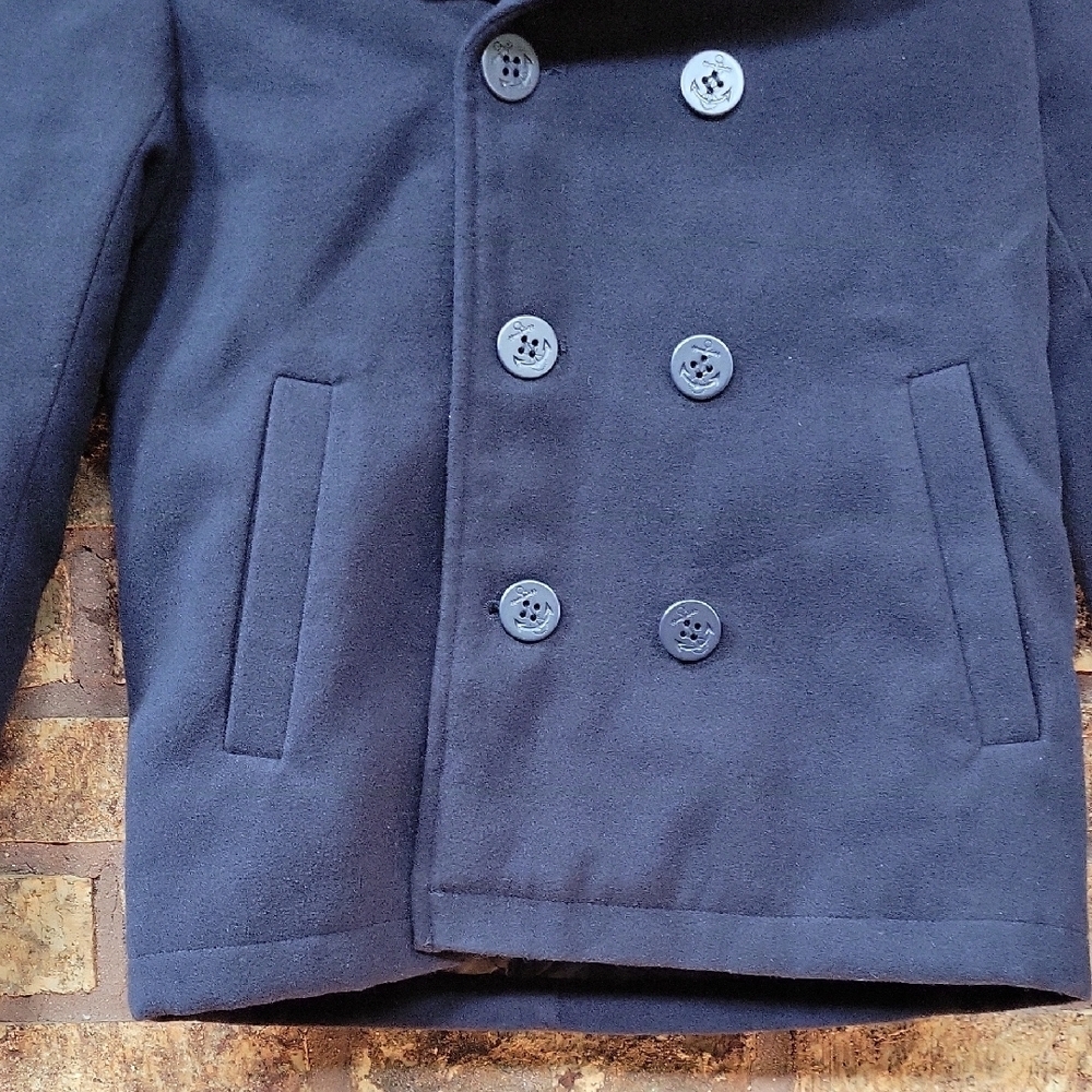 Rothschild Kid's Blue Peacoat Classic Tailored Design Button Closure Size 10/12 - Picture 5 of 12